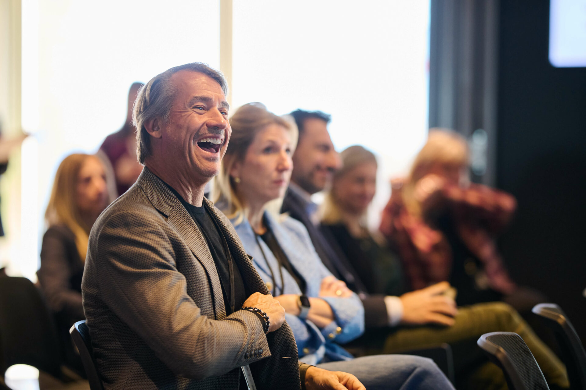 Participant souriant